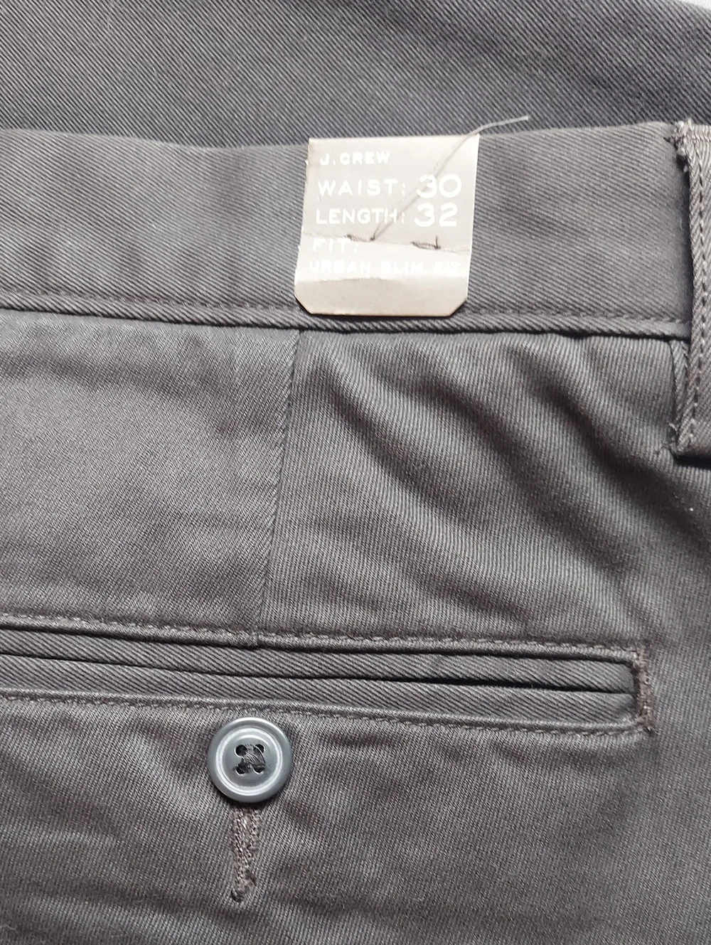 J. Crew Faded Black Chino Pants